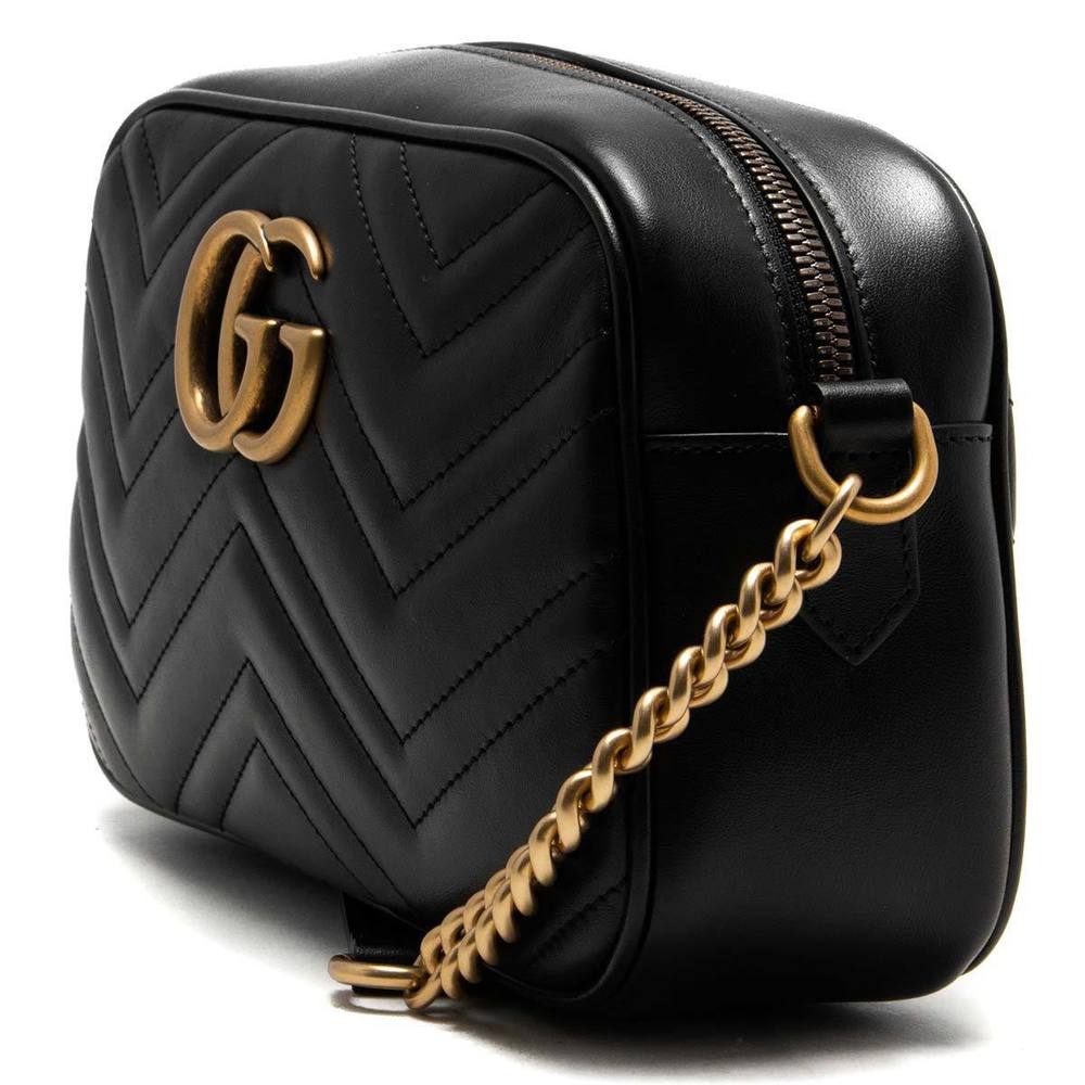 Gucci Small Marmont Bag GG Shoulder Quilted Black - Picture 7 of 8